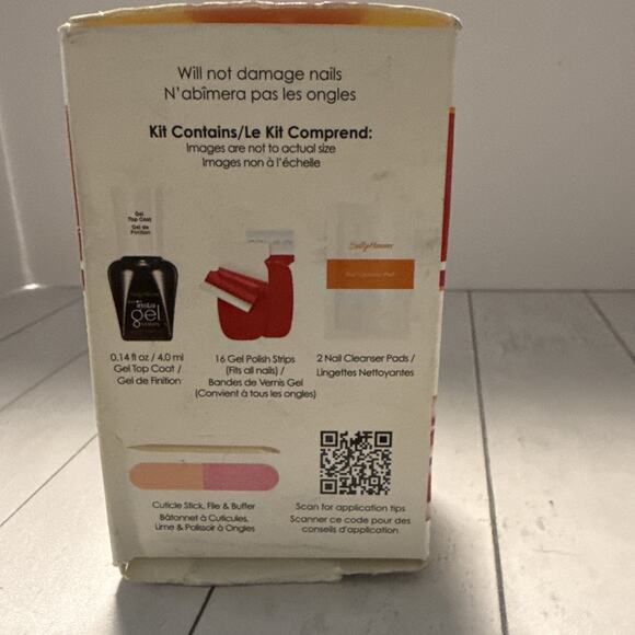 Sally Hansen Salon Insta Gel Strips Kit Red My Lips LED 2-Week Wear Sealed - Picture 2 of 6